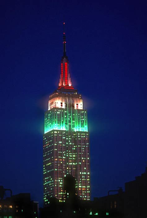 empire state building lights christmas